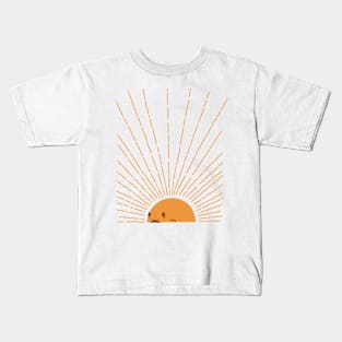 Abstract Sunrise Frenchie Kids T-Shirt